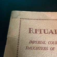 Load image into Gallery viewer, Close view of 1959 Daughters of Isis ritual booklet cover