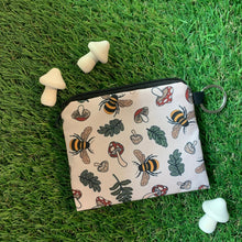 Load image into Gallery viewer, Bee and Mushroom Zippered Pouch