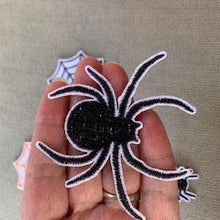 Load image into Gallery viewer, Black spider Iron On Patch from www.elementah.com