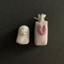 Load image into Gallery viewer, Miniature Graveyard Set — Handmade Gothic Tombstones & Glow-in-the-Dark Ghost