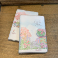 Load image into Gallery viewer, Mini Notebook Cherry Blossom, Cat theme, Tiny Kawaii Pocket Journal, 70 Lined Pages, Hook & Loop Close, Spring Stationery Gift - 4 Styles