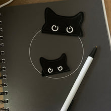 Load image into Gallery viewer, Peeking Black Cat Patch Set