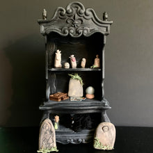 Load image into Gallery viewer, Miniature Graveyard Set — Handmade Gothic Tombstones & Glow-in-the-Dark Ghost