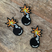 Load image into Gallery viewer, Exploding Cartoon Bomb Iron-On Patch Set