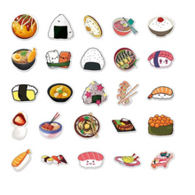 Load image into Gallery viewer, onigiri food stickers sushi shrimp ebi