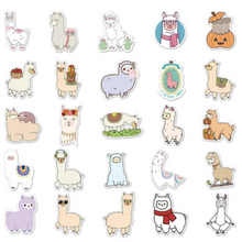 Load image into Gallery viewer, Kawaii Llama and Alpaca Stickers from elementah.com