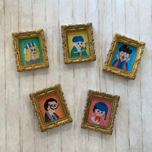 Load image into Gallery viewer, Gold Mini Ornate Art Picture Frames one inch for dollhouse or crafts