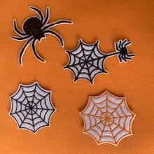 Load image into Gallery viewer, Spider Webs Patch Set Iron On Halloween