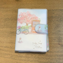 Load image into Gallery viewer, Mini Notebook Cherry Blossom, Cat theme, Tiny Kawaii Pocket Journal, 70 Lined Pages, Hook & Loop Close, Spring Stationery Gift - 4 Styles
