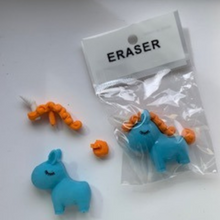 Load image into Gallery viewer, blue unicorn puzzle eraser