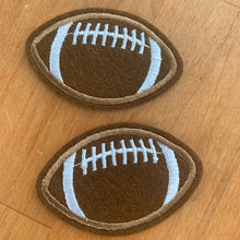 Load image into Gallery viewer, embroidered football iron on patches 2 pack