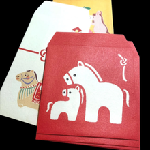 Load image into Gallery viewer, Japanese Horse Pochibukuro Envelopes | Set of 5 | Made in Japan