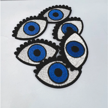 Load image into Gallery viewer, Navy Blue Evil Eye Patches - 2/pk
