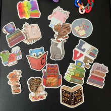 Load image into Gallery viewer, book lovers bundle, decals for readers and bookworms gift fore readers, bookclub Colorful 50-Pack Stickers - Celebrate the World of Reading