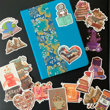 Load image into Gallery viewer, book lovers bundle, decals for readers and bookworms gift fore readers, bookclub stickers, reading reward