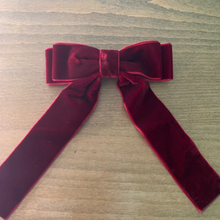Load image into Gallery viewer, Velvet Bow Hair Clip from elementah.com