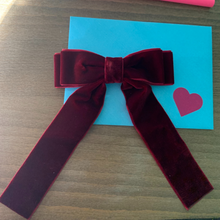 Load image into Gallery viewer, Velvet Bow Hair Clip