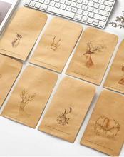 Load image into Gallery viewer, deer Kraft paper envelopes pack of 5