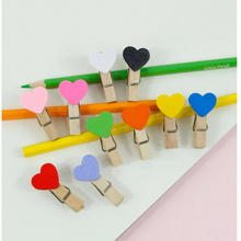 Load image into Gallery viewer, 10 piece heart clips