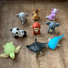 Load image into Gallery viewer, Puzzle erasers - unicorn, panda, panda, dinosaur, monkey, shark, manta, koala, horse, elephant, turtle