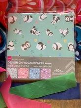 Load image into Gallery viewer, Panda 4-pk origami paper
