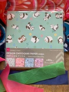 Panda 4-pk origami paper