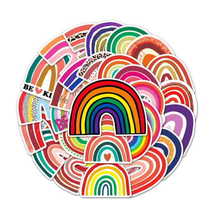 Mega Pack - Rainbow Stickers 50/pack – Ah! The Element of Surprise