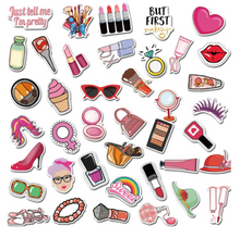 Load image into Gallery viewer, nail polish, make up, sunglasses, girls items cosmetics decals 50