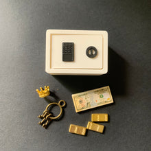 Load image into Gallery viewer, Mini Safe, Crown, Cash &amp; Gold Bars
