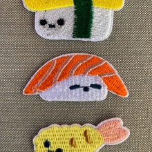 Load image into Gallery viewer, Embroidered Cartoon Sushi Patches
