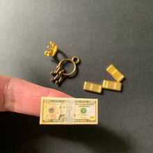 Load image into Gallery viewer, Mini Safe, Crown, Cash &amp; Gold Bars
