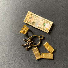 Load image into Gallery viewer, Mini Safe, Crown, Cash &amp; Gold Bars
