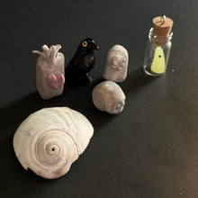 Load image into Gallery viewer, Miniature Graveyard Set — Handmade Gothic Tombstones &amp; Glow-in-the-Dark Ghost
