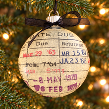 Load image into Gallery viewer, Vintage Library Card Ornament — Reader Gift Set
