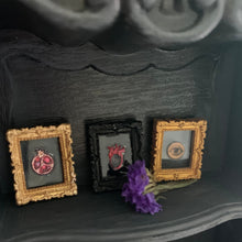 Load image into Gallery viewer, Dark Romance Altar Set — 3 Miniature Baroque Frames
