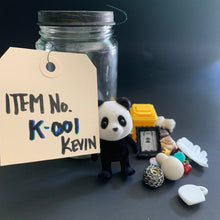 Load image into Gallery viewer, Kevin the Trash Panda — Goblin Hoard Curiosity Jar No. K-001
