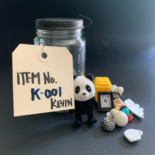 Load image into Gallery viewer, Kevin the Trash Panda — Goblin Hoard Curiosity Jar No. K-001
