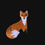 Embroidered Fox Iron On Patch
