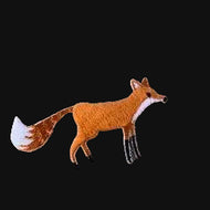 Embroidered Brown Fox Iron On Patch