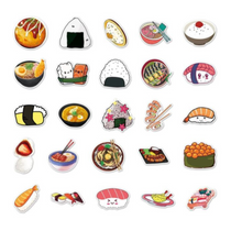 Load image into Gallery viewer, onigiri food stickers sushi shrimp ebi
