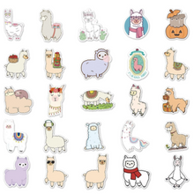 Load image into Gallery viewer, Kawaii Llama and Alpaca Stickers from elementah.com
