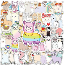 Load image into Gallery viewer, Scatter of Llama and Alpaca Stickers - 50pk from elementah.com
