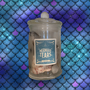 Dive into the depths of Halloween enchantment with our captivating Mermaid Tears Nature Witch Apothecary Jar – a spellbinding treasure that will transport you to the mystical realm of underwater wonders!