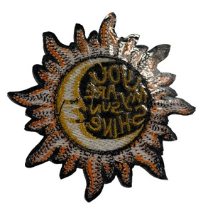 sun and moon large embroidered boho patches 2pk Iron-On