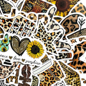 Animal Print Sticker Pack - 50/PK