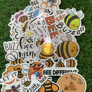 45 Bee Themed Stickers for laptops, phone, reading, waterbottles 