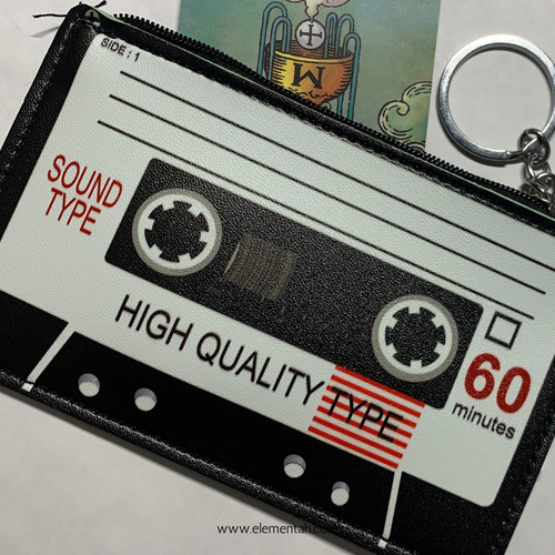 Cassette Tape Card Pouch Wallet Keychain