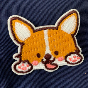 corgi iron on patch mini