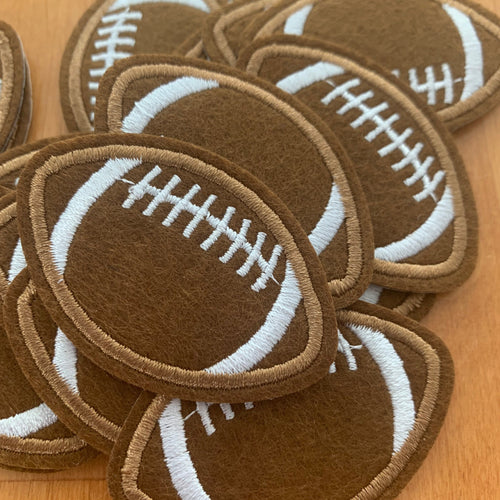 embroidered football iron on patches