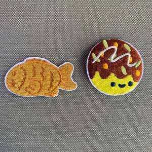 Embroidered Cartoon Sushi Patches